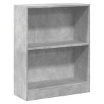 Vidaxl biblioth�que gris b�ton 60x24x76 cm bois d'ing�nierie