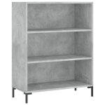 Vidaxl biblioth�que gris b�ton 69, 5x32, 5x90 cm bois d'ing�nierie