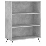 Vidaxl biblioth�que gris b�ton 69, 5x32, 5x90 cm bois d'ing�nierie