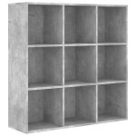 Vidaxl biblioth�que gris b�ton 98x29x97, 5 cm bois d'ing�nierie
