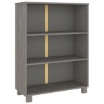 Vidaxl biblioth�que hamar gris clair 85x35x112 cm bois de pin massif