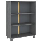 Vidaxl bibliothque hamar gris fonc 85x35x112 cm bois de pin massif