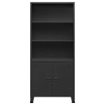 Vidaxl biblioth�que industrielle anthracite 80x32x180 cm acier