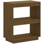 Vidaxl bibliothque marron miel 60x35x71 cm bois de pin massif