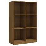 Vidaxl bibliothque marron miel 70x33x110 cm bois de pin massif