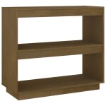 Vidaxl bibliothque marron miel 80x35x71 cm bois de pin massif