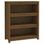 Vidaxl bibliothque marron miel 80x35x97 cm bois de pin massif