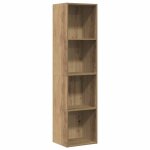Vidaxl biblioth�que / meuble tv ch�ne artisanal 36x30x143 cm