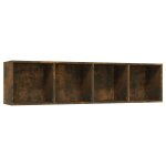 Vidaxl bibliothque / meuble tv chne fum 143x30x36cm bois d'ingnierie