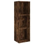 Vidaxl biblioth�que / meuble tv ch�ne fum� 36x30x114cm bois d'ing�nierie