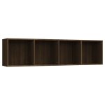 Vidaxl biblioth�que / meuble tv ch�ne marron 143x30x36cm bois ing�nierie