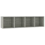 Vidaxl biblioth�que / meuble tv gris b�ton 143x30x36 cm