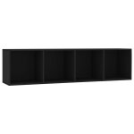 Vidaxl bibliothque / meuble tv noir 143x30x36 cm