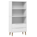 Vidaxl biblioth�que molde blanc 85x35x170, 5 cm bois massif de pin