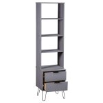 Vidaxl biblioth�que new york gris bois de pin massif
