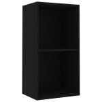 Vidaxl bibliothque noir 40x30x76, 5 cm bois d'ingnierie