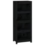 Vidaxl bibliothque noir 50x35x125, 5 cm bois de pin massif
