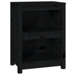 Vidaxl bibliothque noir 50x35x68 cm bois de pin massif