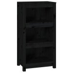 Vidaxl biblioth�que noir 50x35x97 cm bois de pin massif