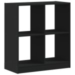 Vidaxl bibliothque noir 68, 5x32x75 cm bois d'ingnierie
