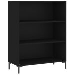 Vidaxl bibliothque noir 69, 5x32, 5x90 cm bois d'ingnierie
