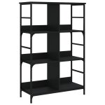 Vidaxl biblioth�que noir 78, 5x33x117, 5 cm bois d'ing�nierie