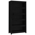 Vidaxl biblioth�que noir 80x35x154 cm bois de pin massif