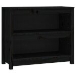 Vidaxl biblioth�que noir 80x35x68 cm bois de pin massif