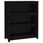 Vidaxl bibliothque noir 80x35x97 cm bois de pin massif