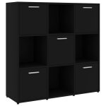 Vidaxl biblioth�que noir 90x30x90 cm bois d?ing�nierie