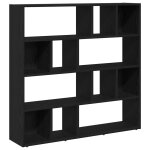 Vidaxl biblioth�que / paravent de pi�ce en ch�ne noir 105 x 24 x 102 cm