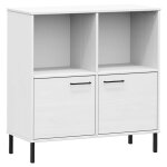 Vidaxl biblioth�que avec pieds en m�tal blanc 90x35x90, 5 cm bois oslo