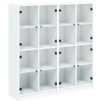 Vidaxl bibliothque avec portes blanc 136x37x142 cm bois d'ingnierie