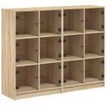 Vidaxl bibliothque avec portes chne sonoma 136x37x109 cm