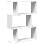 Vidaxl biblioth�que s�parateur de pi�ce � 3 niveaux blanc 70 x 24 x 97 cm bois d'ing�nierie