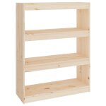 Vidaxl bibliothque / sparateur de pice 80x30x103, 5 cm pin massif
