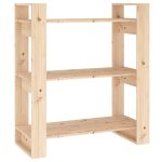 Vidaxl bibliothque / sparateur de pice 80x35x91 cm bois massif pin