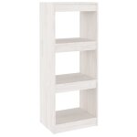 Vidaxl biblioth�que / s�parateur de pi�ce blanc 40x30x103, 5cm pin massif