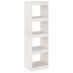 Vidaxl bibliothque / sparateur de pice blanc 40x30x135, 5cm pin massif