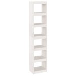 Vidaxl biblioth�que / s�parateur de pi�ce blanc 40x30x199 cm pin massif