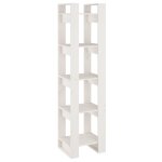 Vidaxl biblioth�que / s�parateur de pi�ce blanc 41x35x160 cm pin massif