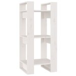 Vidaxl biblioth�que / s�parateur de pi�ce blanc 41x35x91 cm pin solide