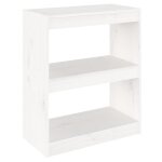 Vidaxl biblioth�que / s�parateur de pi�ce blanc 60x30x71, 5 cm pin massif