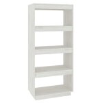 Vidaxl biblioth�que / s�parateur de pi�ce blanc 60x35x135 cm pin massif