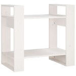 Vidaxl biblioth�que / s�parateur de pi�ce blanc 60x35x57 cm bois de pin