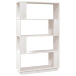 Vidaxl bibliothque / sparateur de pice blanc 80x25x132 cm pin massif
