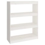 Vidaxl biblioth�que / s�parateur de pi�ce blanc 80x30x103, 5cm pin massif