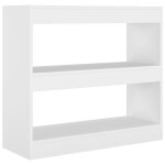Vidaxl biblioth�que / s�parateur de pi�ce blanc 80x30x72 cm