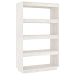 Vidaxl biblioth�que / s�parateur de pi�ce blanc 80x35x135 cm pin massif
