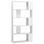 Vidaxl biblioth�que / s�parateur de pi�ce blanc brillant 80x24x159 cm